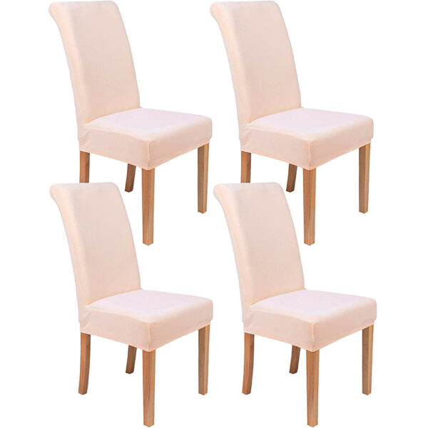 Fundas para silla de comedor elásticas Beige - Protector